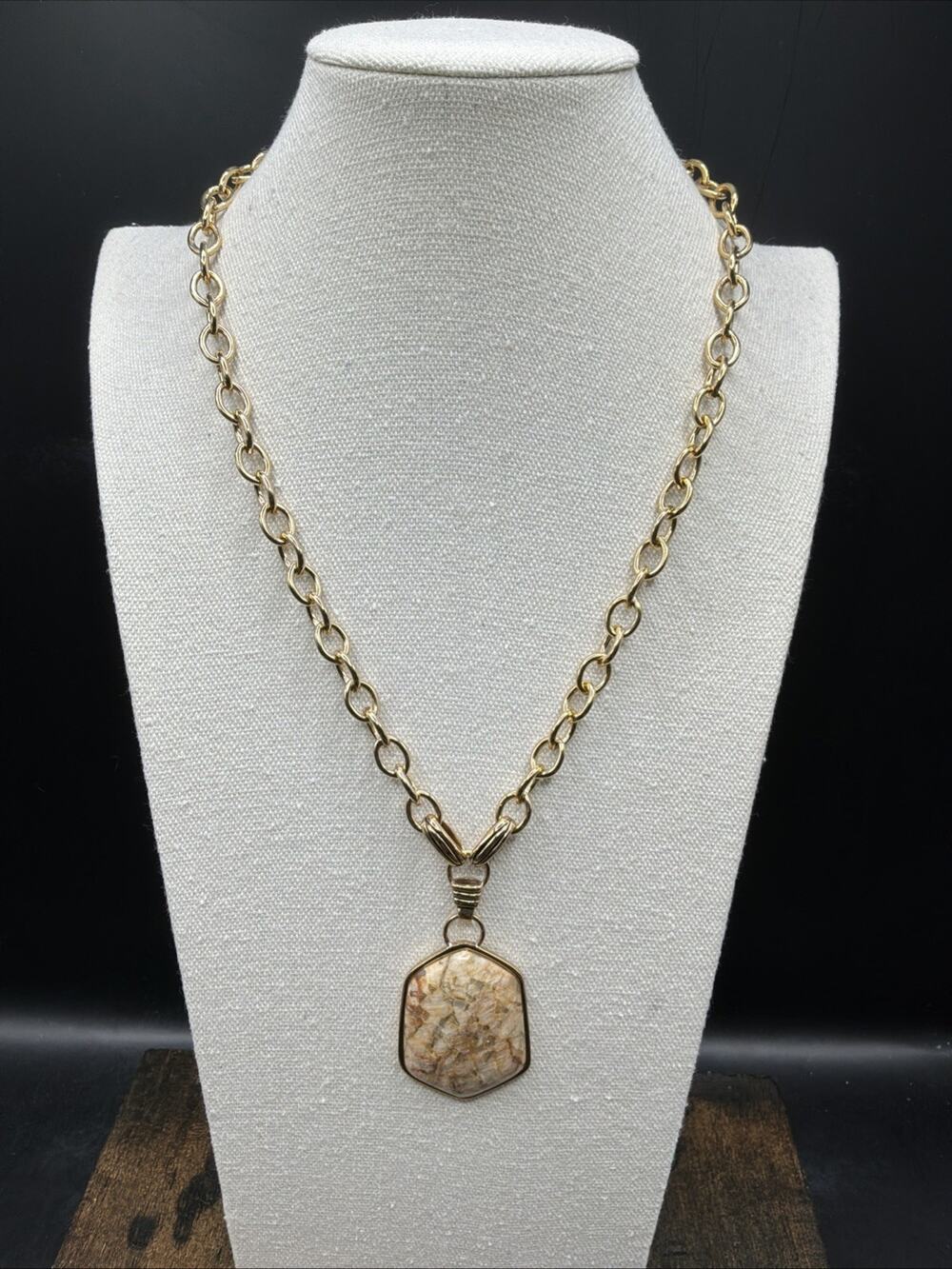 Barse Caicos Necklace- Feldspar Jasper- Bronze- NWT